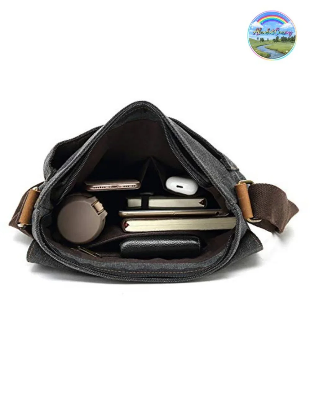 Canvas Messenger Bag Crossbody Shoulder Bag Daypack 6L